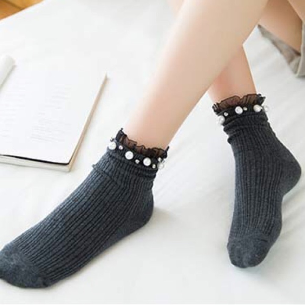 Cotton Solid Color Socks - Picture 4 of 7